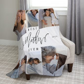 Beste moeder ooit script Moederdag fotocollage Fleece Deken