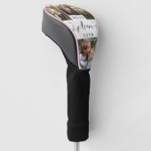 Beste Moeder ooit Script Moederdag Fotocollage Golfheadcover (Schuin)