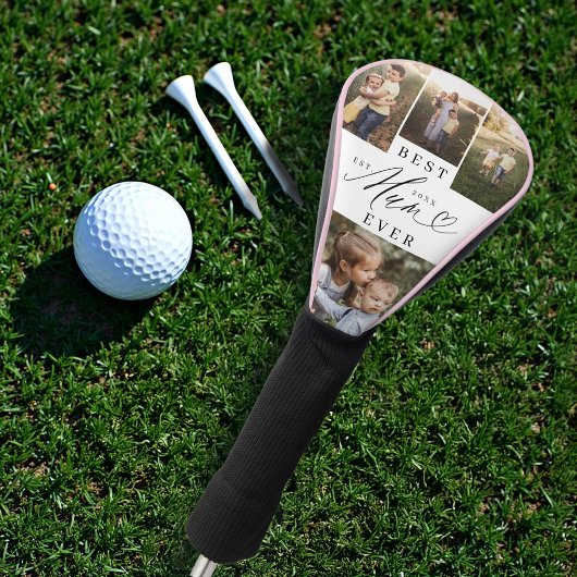Beste moeder ooit script Moederdag fotocollage Golfheadcover
