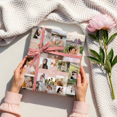 Beste moeder ooit script Moederdag fotocollage Inpakpapier Vel