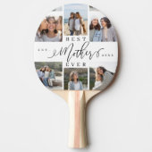 Beste Moeder ooit Script Moederdag Fotocollage Tafeltennisbatje (Voorkant)