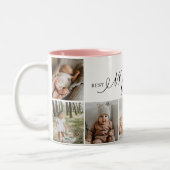 Beste moeder ooit script Moederdag fotocollage Tweekleurige Koffiemok (Links)