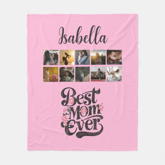 Beste Moeder ooit Script Trendy Moederdag Gifts Fleece Deken (Voorkant)