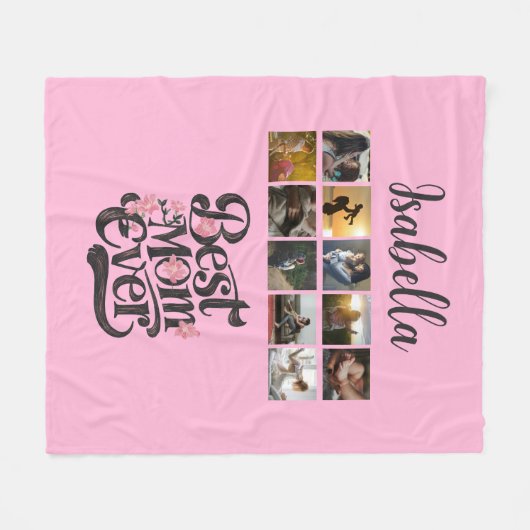 Beste Moeder ooit Script Trendy Moederdag Gifts Fleece Deken (Voorkant (Horizontaal))