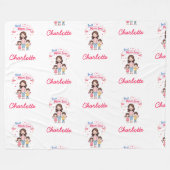 Beste moeder ooit | Sentimenteel Gepersonaliseerde Fleece Deken (Voorkant (Horizontaal))