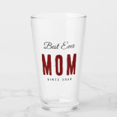 Beste moeder ooit sinds 20XX Modern Simple Preppy Glas (Achterkant)