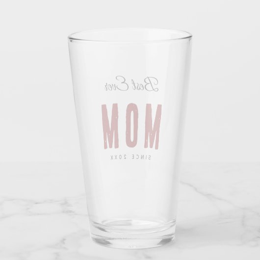Beste moeder ooit sinds 20XX Modern Simple Preppy Glas (Voorkant)
