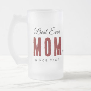 Beste moeder ooit sinds 20XX Modern Simple Preppy Matglas Bierpul