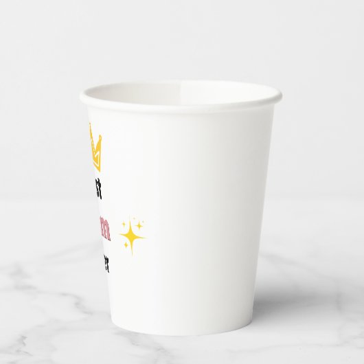 Beste moeder ooit sms'en met witte kroon papieren bekers (Links)