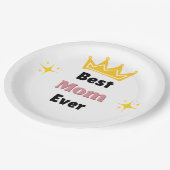Beste moeder ooit sms'en met witte kroon papieren bordje (Gekanteld)