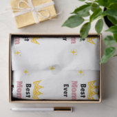 Beste moeder ooit sms'en met witte kroon tissuepapier (Geschenk)