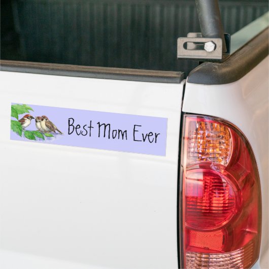 Beste moeder ooit Sparrow Family Bumpersticker (Op Truck)