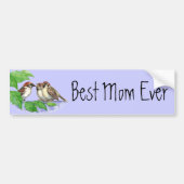 Beste moeder ooit Sparrow Family Bumpersticker (Voorkant)