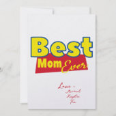 Beste moeder ooit Speelgoed verhaal fan club Kaart (Voorkant)