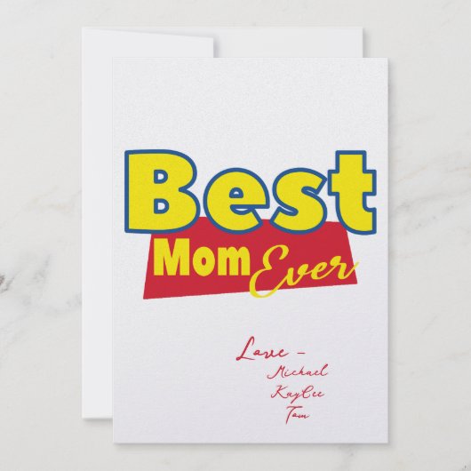 Beste moeder ooit Speelgoed verhaal fan club Kaart (Voorkant)