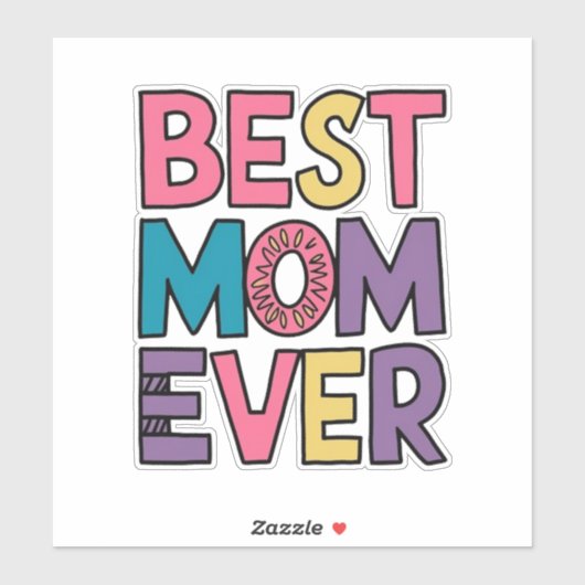 Beste moeder ooit sticker (Vel)