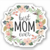 Beste moeder ooit sticker (Voorkant)