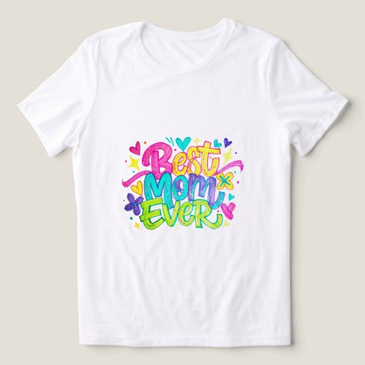 Beste moeder ooit (stijl 2) Tri-Blend shirt (Design voorkant)