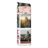 Beste Moeder Ooit Stijlvol Script Foto Collage Thermosbeker (Geroteerd rechts)