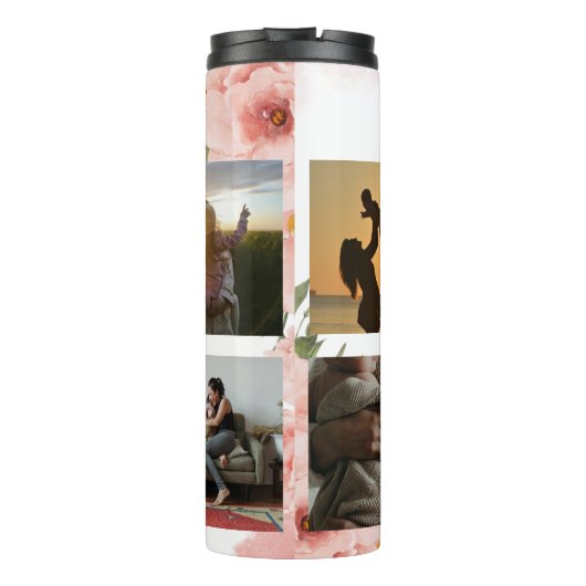 Beste Moeder ooit Stijlvol Script Fotocollage Thermosbeker (Achterkant)