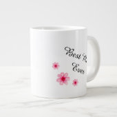 Beste moeder ooit stijlvolle bloemen Moederdag Grote Koffiekop (Voorkant rechts)