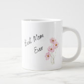 Beste moeder ooit stijlvolle bloemen Moederdag Grote Koffiekop (Rechts)