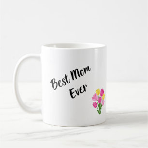 Beste moeder ooit stijlvolle bloemen Moederdag Koffiemok