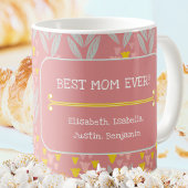 BESTE MOEDER OOIT Stoffig Roos  Bloemen Koffiemok