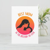 Beste moeder ooit T-shirt Kaart (Staand voorkant)