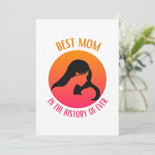 Beste moeder ooit T-shirt Kaart (Staand voorkant)