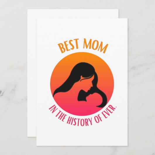 Beste moeder ooit T-shirt Kaart (Voorkant / Achterkant)