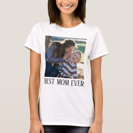 Beste moeder ooit, T-shirt met eigen foto (Voorkant)