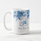 Beste moeder ooit theepot marine blauw in witte bl koffiemok (Links)
