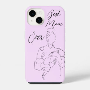 Beste Moeder Ooit Trendy Eén Regel Moederschap Kla iPhone 14 Hoesje