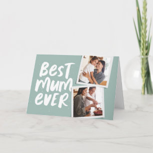 Beste moeder ooit trendy foto salie groene Moederd Kaart