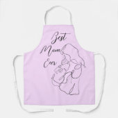 Beste Moeder Ooit Trendy One Line met kind Classic Schort (Voorkant)