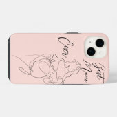 Beste Moeder ooit Trendy One Line zwangerschap iPhone Hoesje (Achterkant horizontaal)