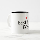 Beste moeder ooit tweekleurige koffiemok (Voorkant links)