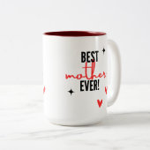 Beste moeder ooit tweekleurige koffiemok (Voorkant rechts)