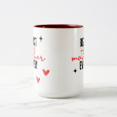 Beste moeder ooit tweekleurige koffiemok (Center)