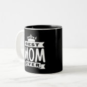 Beste moeder ooit tweekleurige koffiemok (Voorkant links)