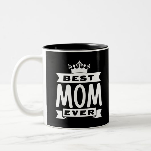 Beste moeder ooit tweekleurige koffiemok (Links)