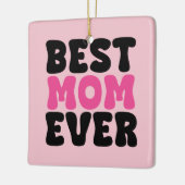 Beste Moeder ooit Typhografie Keramisch Ornament (Links)