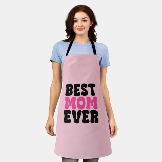 Beste Moeder ooit Typhografie Schort (Gedragen)