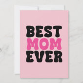 Beste Moeder Ooit Typografie Feestdagenkaart (Voorkant)