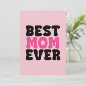 Beste Moeder Ooit Typografie Feestdagenkaart (Staand voorkant)