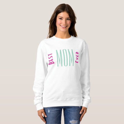 Beste moeder ooit Typografie Vrouwen Sweatshirt (Voorkant volledig)
