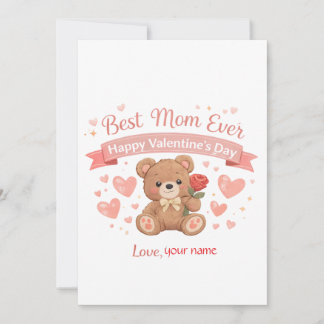 Beste Moeder Ooit Valentijnshartjes Wenskaart Feestdagenkaart