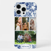 Beste moeder ooit vier foto Bloemen Blauw Toile iPhone Hoesje