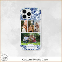 Beste moeder ooit vier foto Bloemen Blauw Toile